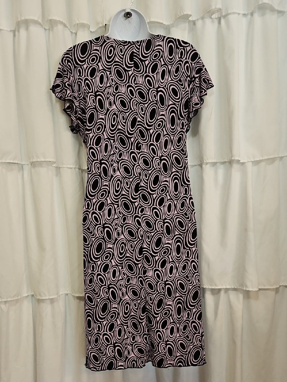Stylish Black & Light Pink Twist-Front Women’s Dress - Picture 4 of 7